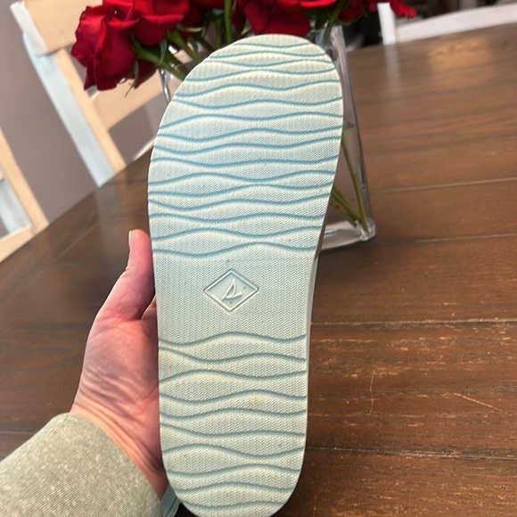 Sperry Top Sider slides.  Size 9.  Light turquoise/ blue/ green. - Picture 10 of 10